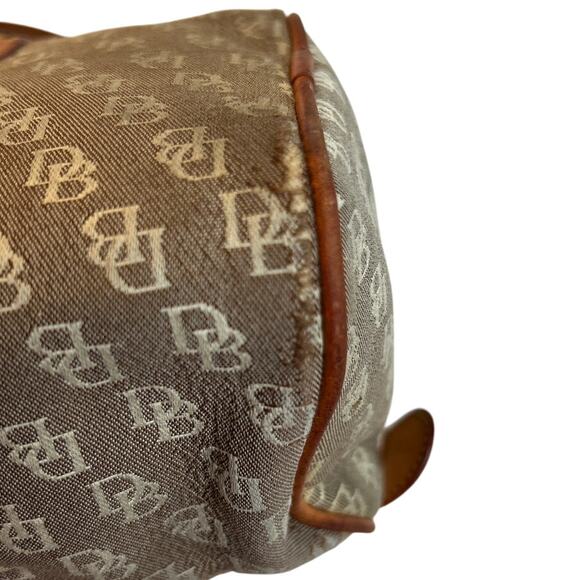 Vintage Dooney & Bourke Signature Canvas Handbag w/ Leather Trim Y2K - Picture 13 of 13